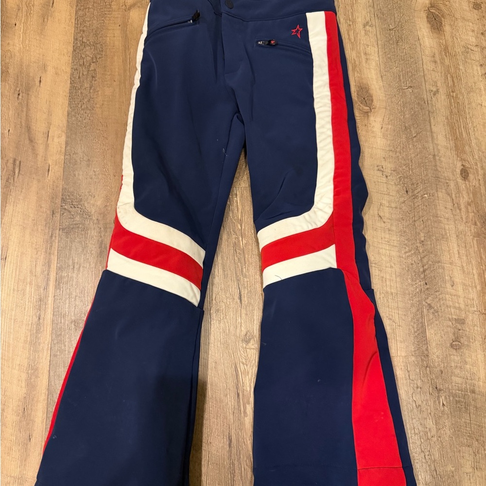 Perfect Moment Kids Navy Red White Colorblock Ski Pants